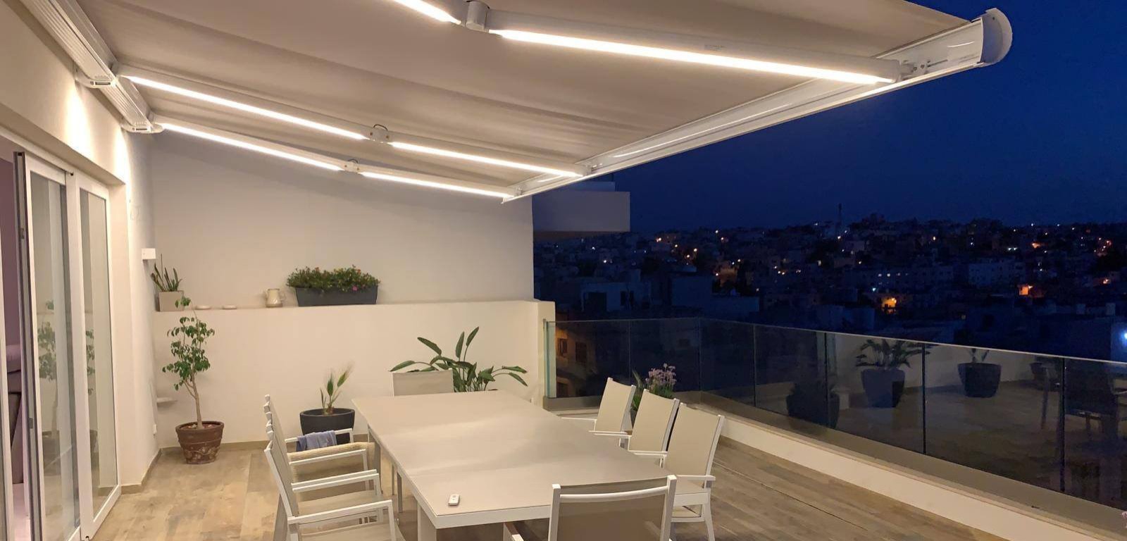 LED lighting accessory for canopy awnings