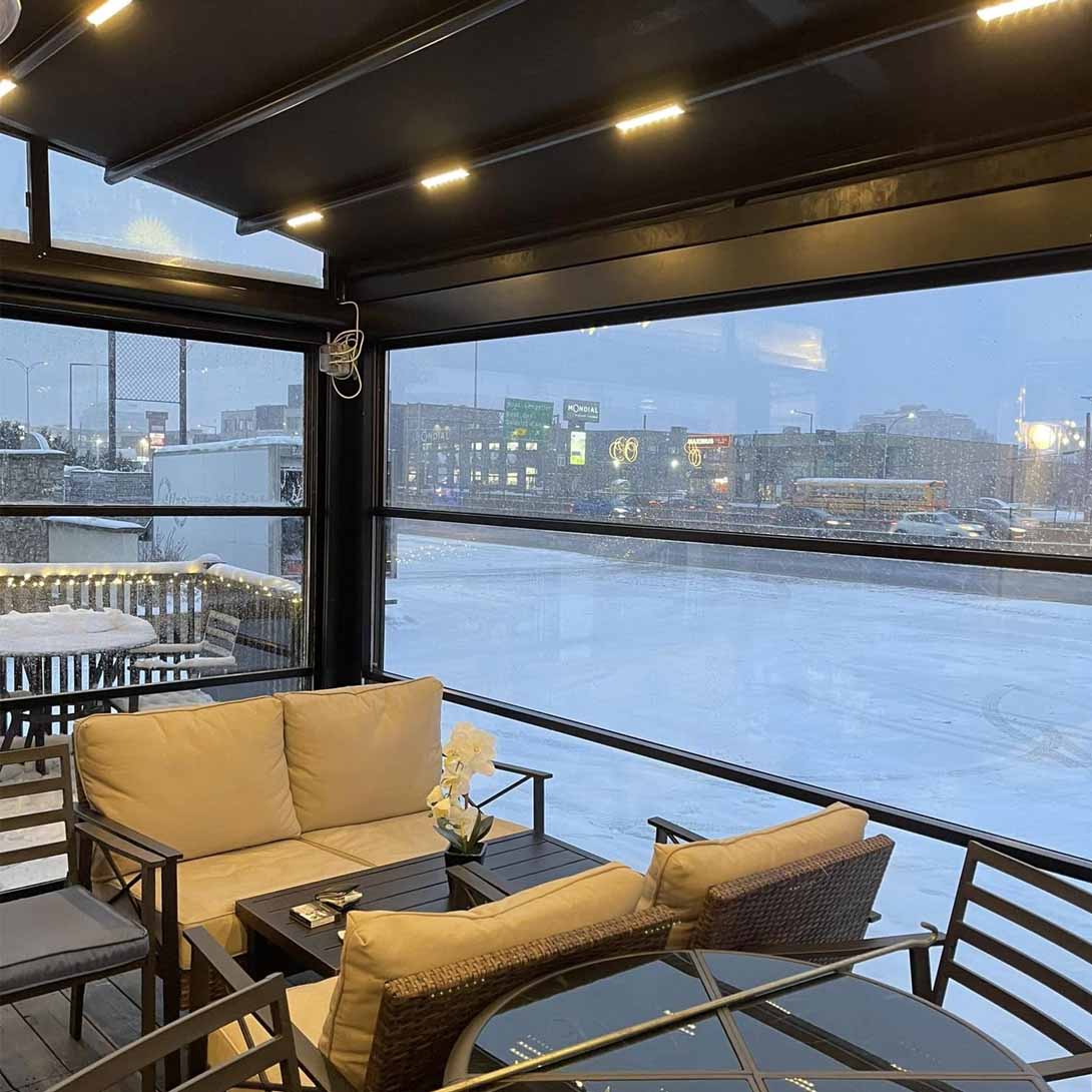 Upward Lifting Windows - exterior view